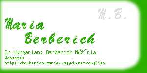 maria berberich business card